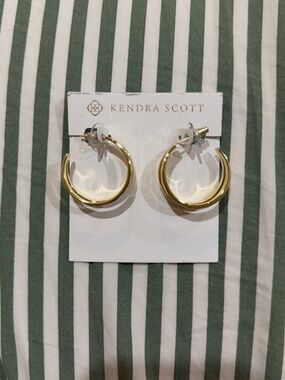 Kendra Scott Shiny Gold Double Hoop Earrings